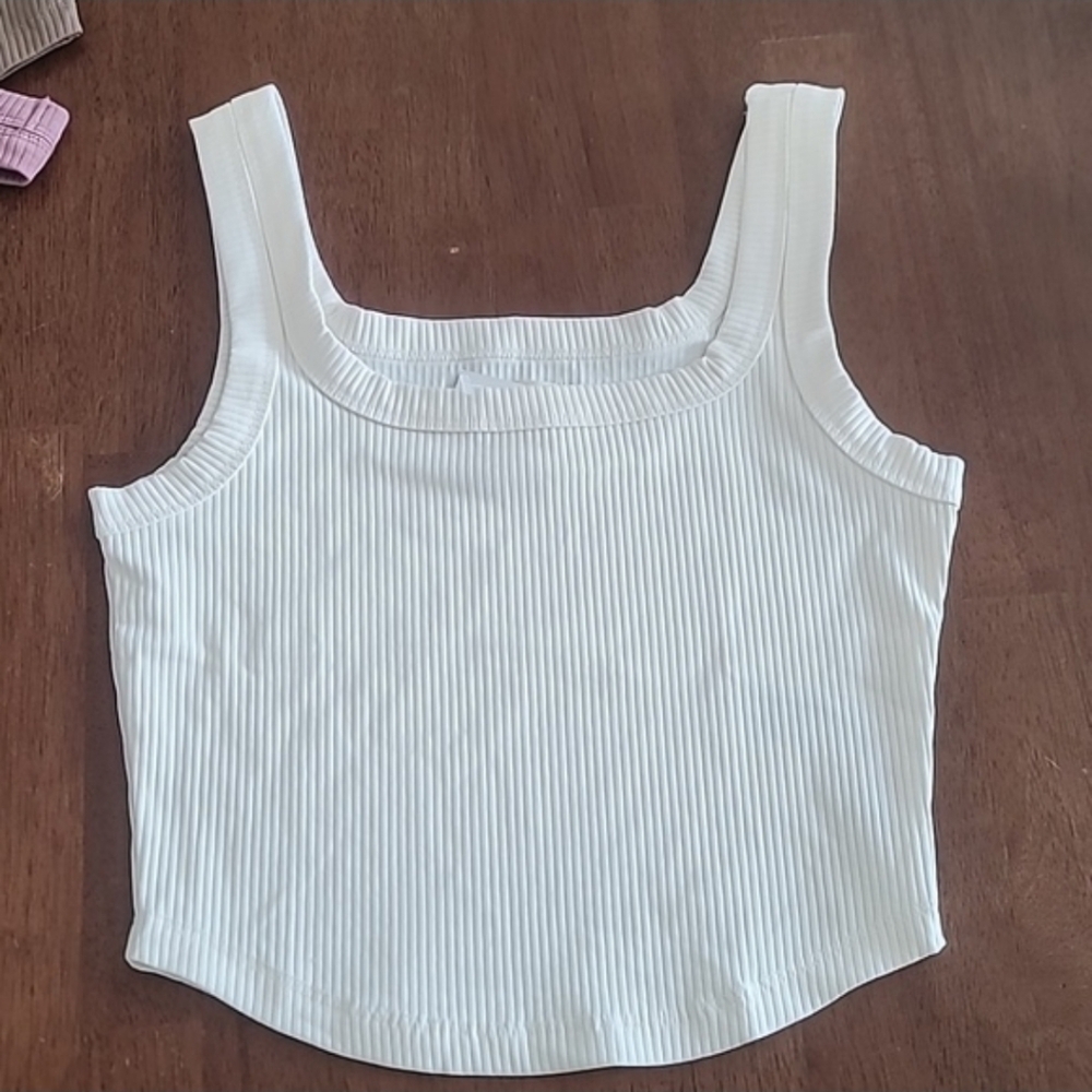 Madewell Ribbed Cotton Cropped Tank